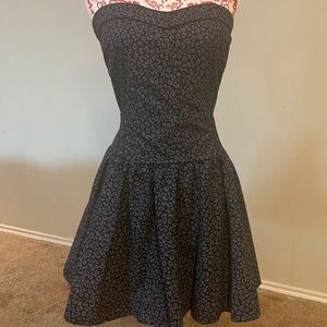 Retrolicious Black Leopard Print Dress Pinup Vintage style